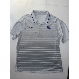 Nike Gray Striped Polo Shirt